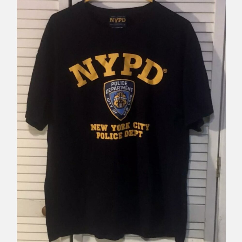NYPD T-Shirt Men's Large Officially Licensed Navy Blue 100% Cotton 2006